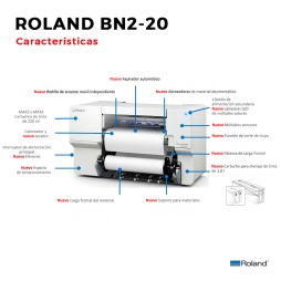 Características de la impresora cortadora Roland BN2-20A