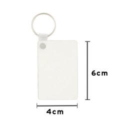 Medidas de Llavero rectangular doble cara (MDF, 4x6 cm)
