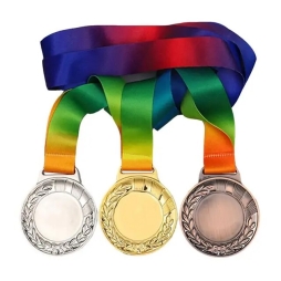 Medallas deportivas oro, plata y bronce sublimación