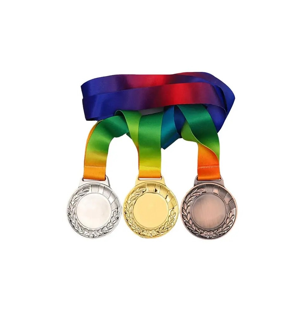 Medallas deportivas oro, plata y bronce sublimación