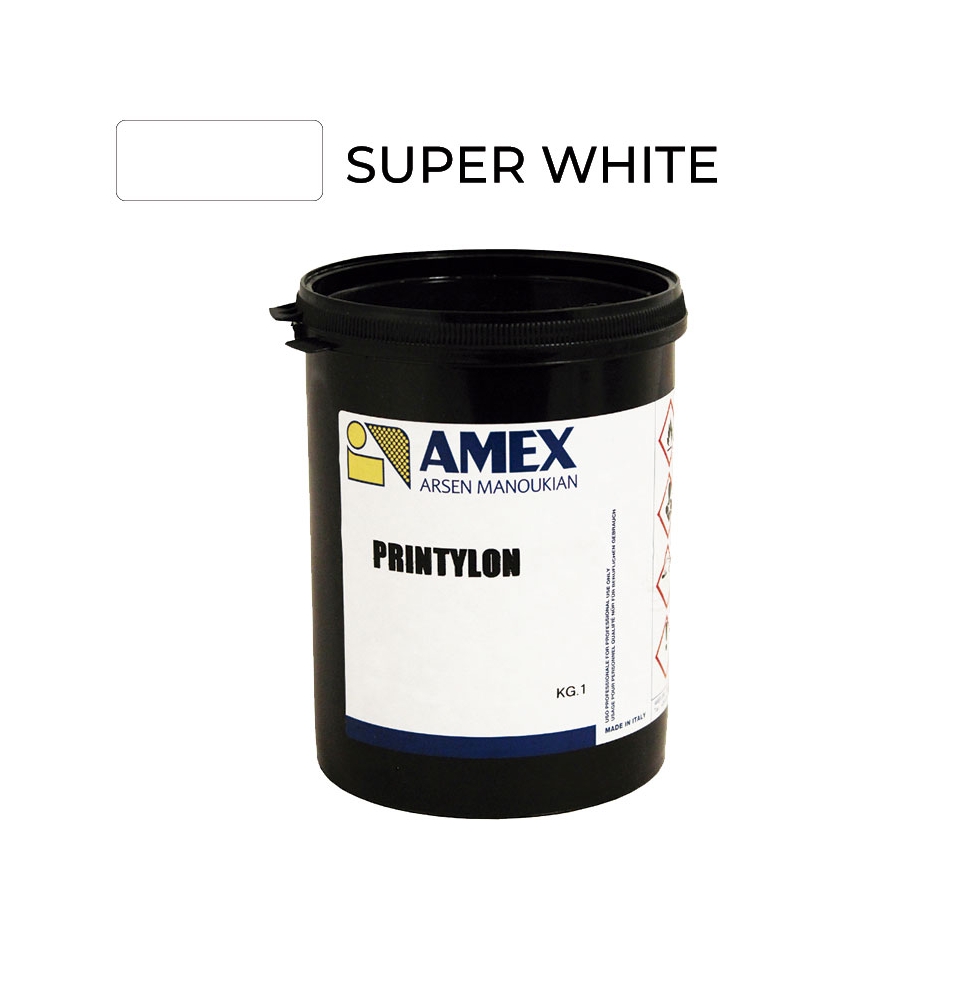 Tinta de serigrafía Amex Printylon HR Super White 1kg