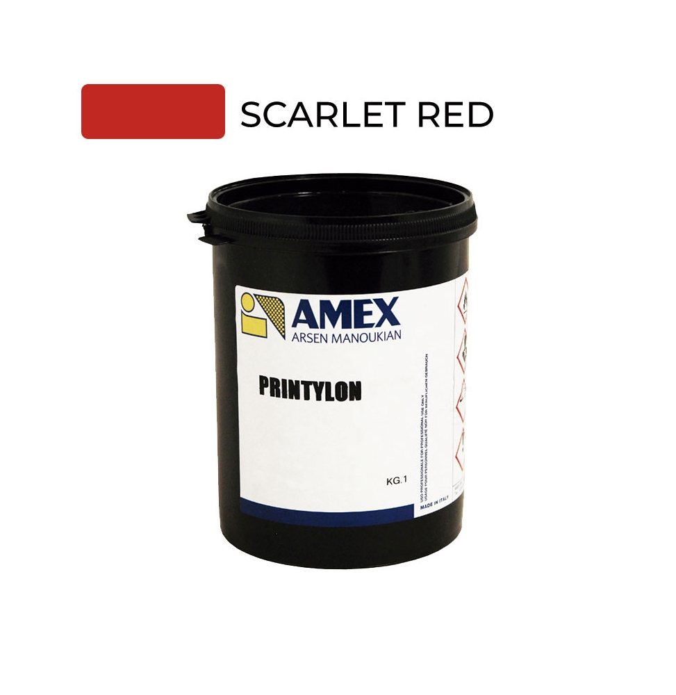 Tinta de serigrafía Amex Printylon HR Scarlet Red 1kg