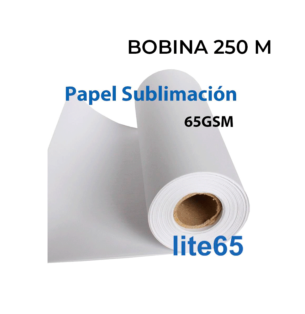 Papel Sublimación Lite DyeSub 65gsm 1.62x250m