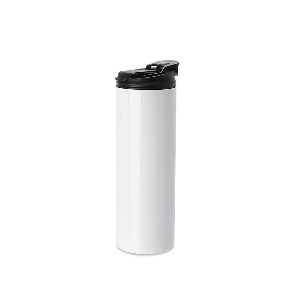 Vaso blanco de acero inoxidable con tapa multifunción 20 Oz