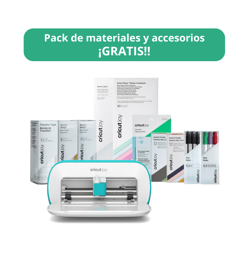 Pack Cricut Joy + Pack materiales Smart ¡GRATIS!