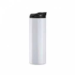 Vaso térmico de acero inoxidable alargado blanco arcoíris