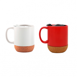 Taza cerámica con base de corcho 11oz