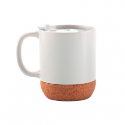 Taza cerámica con base de corcho 11oz