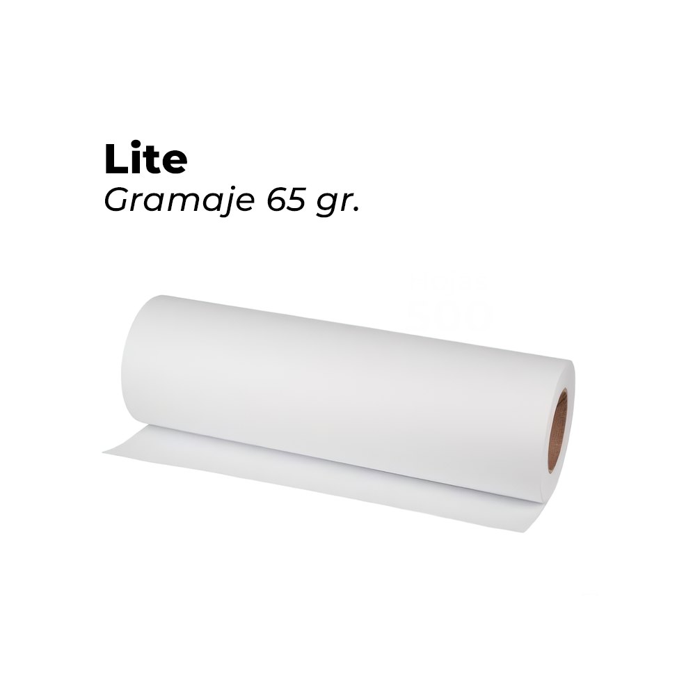 Papel Sublimación Lite con adhesivo 65gsm
