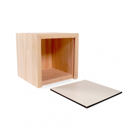 Caja sublimacion de madera 10x10x10