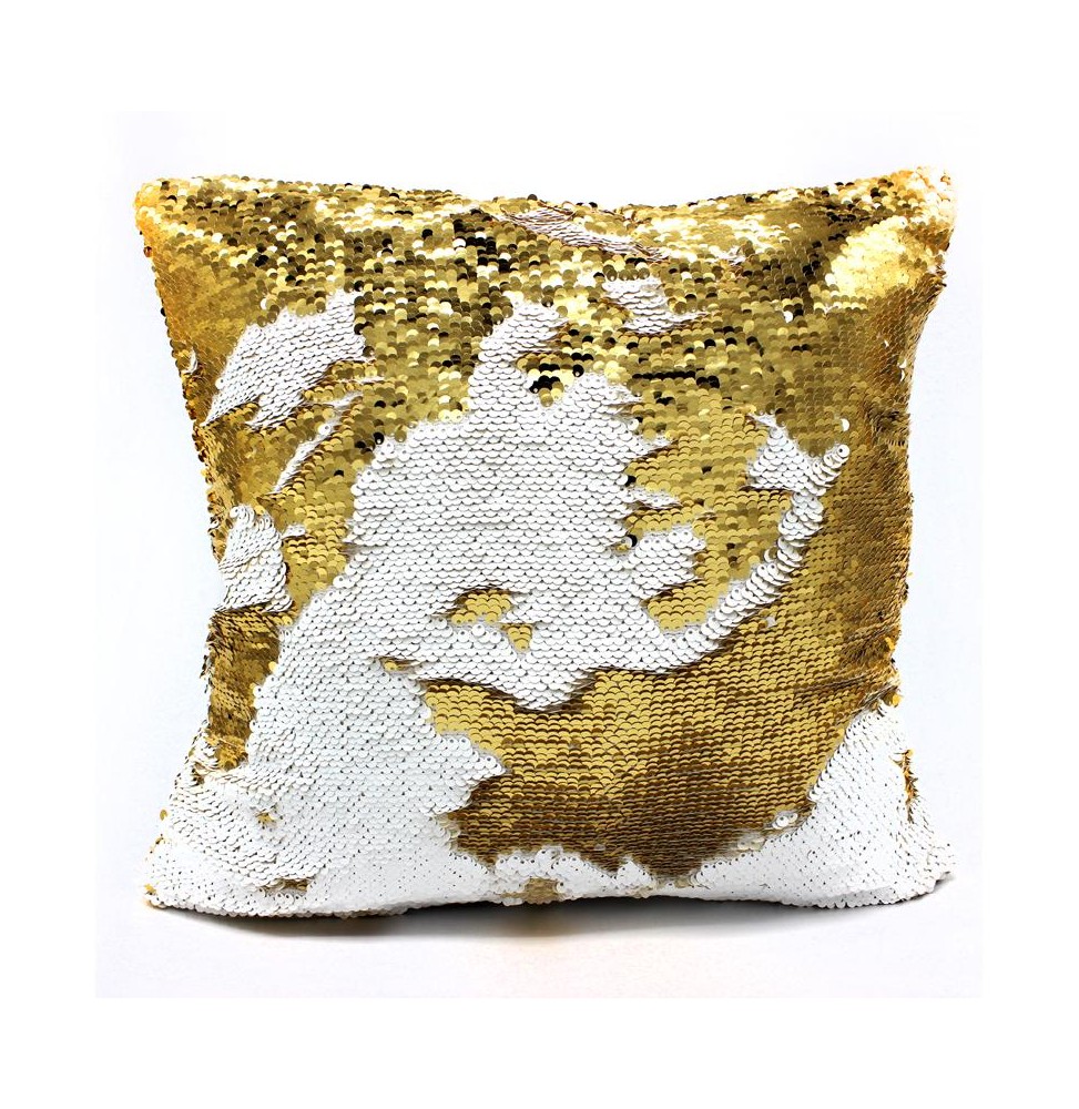 Funda cojin lentejuelas oro 40x40 Funda cojin lentejuelas oro 40x40