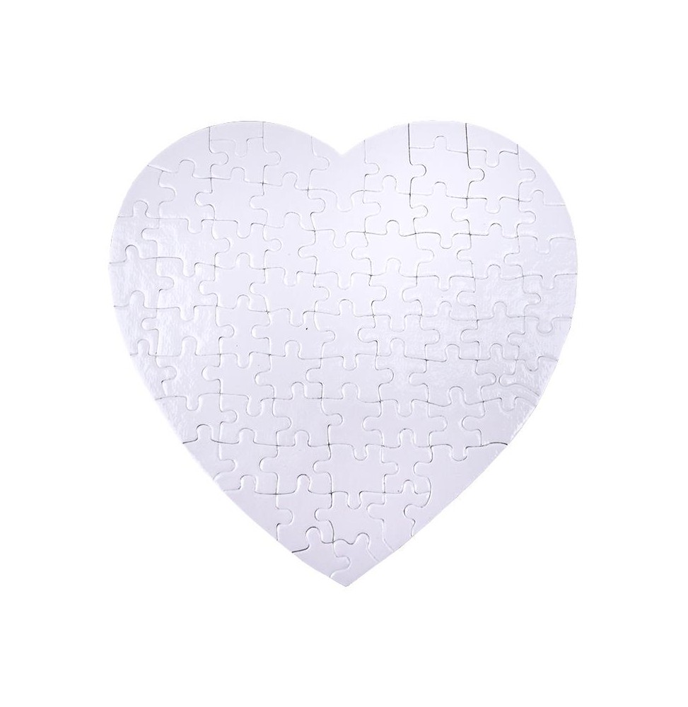 Puzzle 19x19cm para sublimación corazon 75 PIEZAS Puzzle 19x19cm para sublimación corazon 75 PIEZAS
