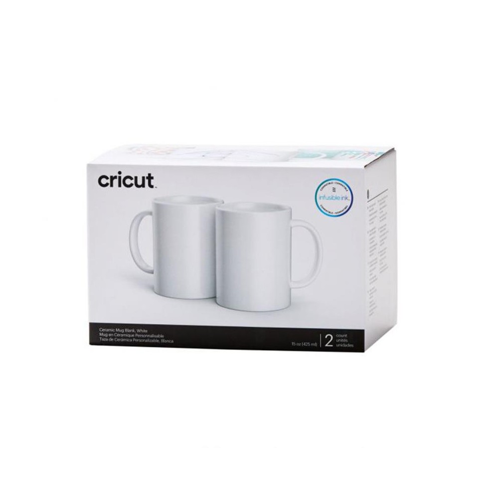 Cricut 15 Oz Ceramic Mug Blank White (2)