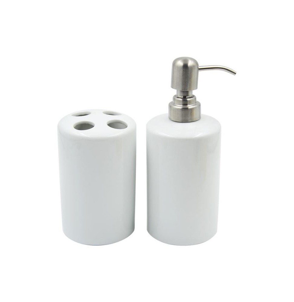 Set de baño para sublimación cerámica blanca 7x8cm Set de baño para sublimación cerámica blanca 7x8cm