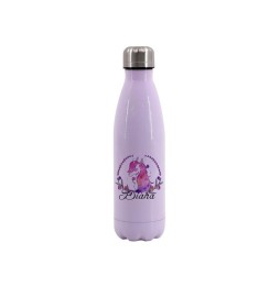 Botella termo acero inox lila brillo 500ml