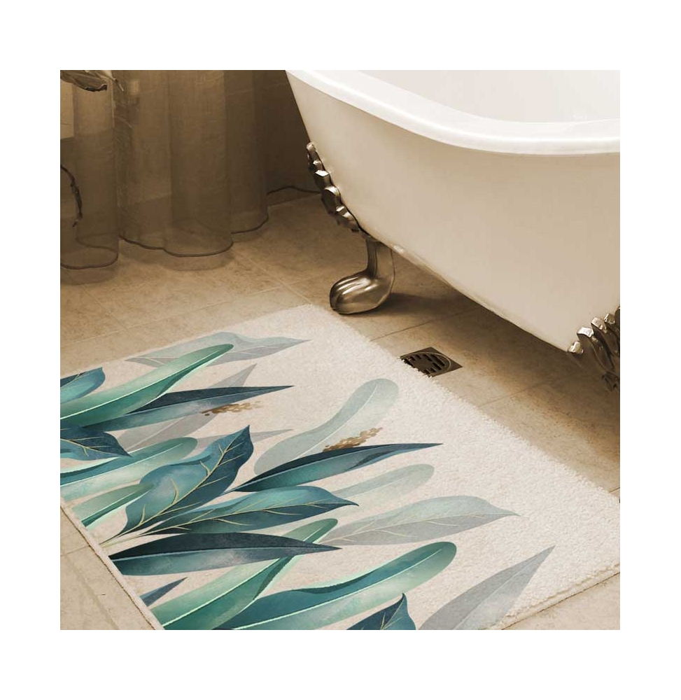 Alfombra baño antideslizante blanca 60x40cm