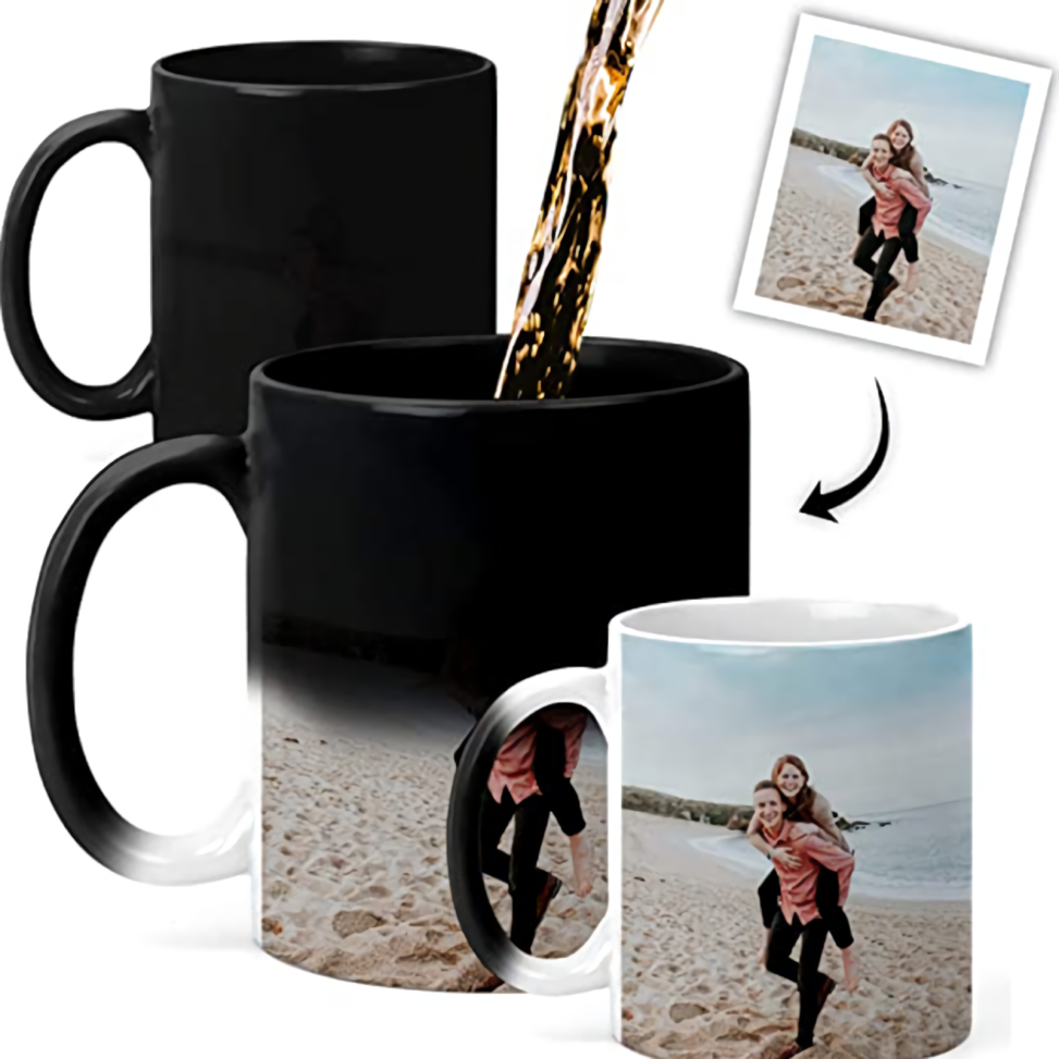 Taza negra personalizable