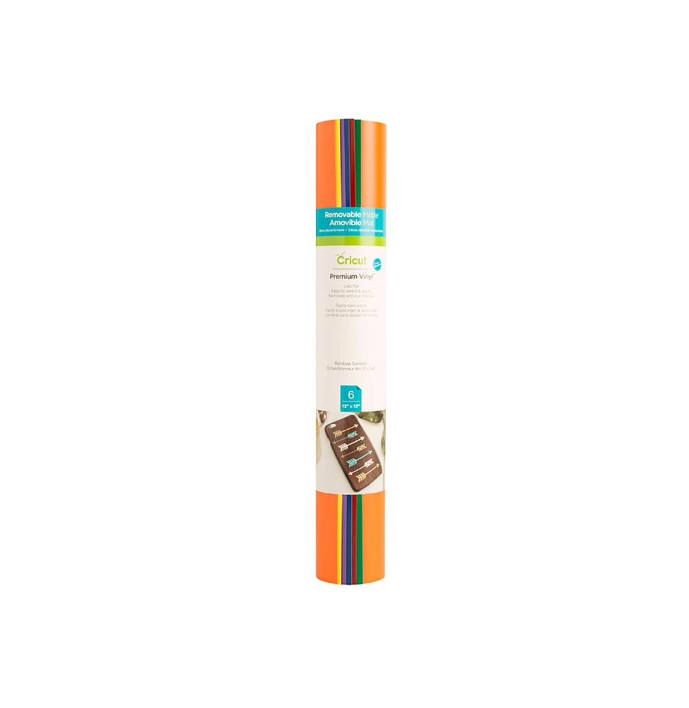 Cricut Vinilo Premium Adhesivo Removible Rainbow Sampler