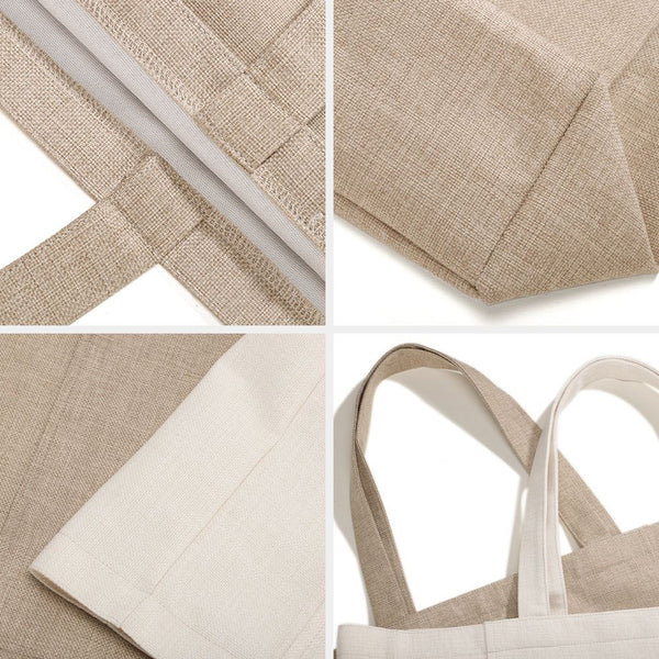 Tote Bag Yoga de Lino Oscuro 