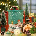 Saco de Navidad de Lino Sublimable Patrón Verde