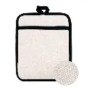 Manopla de Lino con Borde Negro