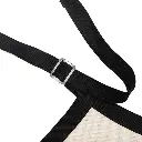 Delantal de Adulto de Lino y Borde Negro | 80 x 64cm