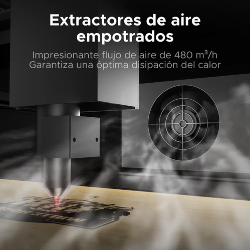 Grabadora Láser de CO2 con cámara 500 x 300  mm | 55 W