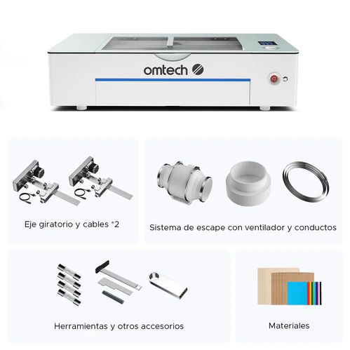 Grabadora Láser de CO2 con cámara 510 x 300 mm | 55 W