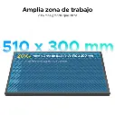 Grabadora Láser de CO2 con cámara 510 x 300 mm | 55 W