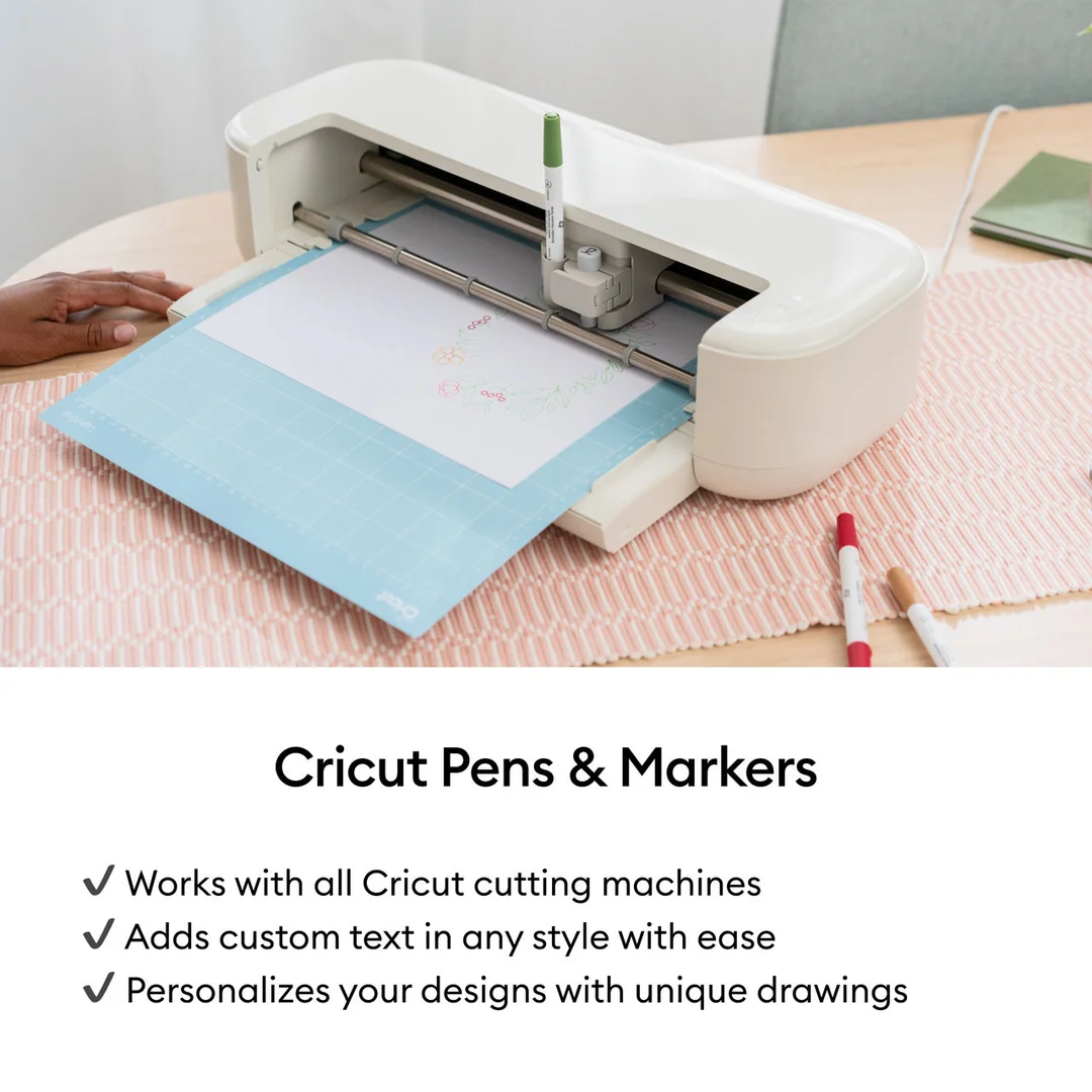 Cricut Bolígrafos de Gel Glitter Rainbow | 0.8 mm + Adaptador