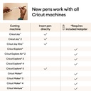 Cricut Bolígrafos Punta Fina | 0.4 mm + Adaptador