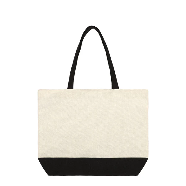 Bolso de Lino con Asas y Base Negra