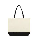 Bolso de Lino con Asas y Base Negra