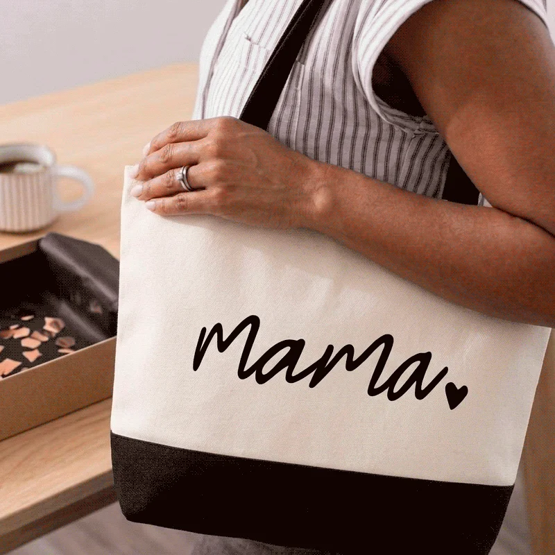 Bolso de Lino con Asas y Base Negra