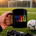 Taza de Cerámica Negra con Espacio Blanco | 11 Oz