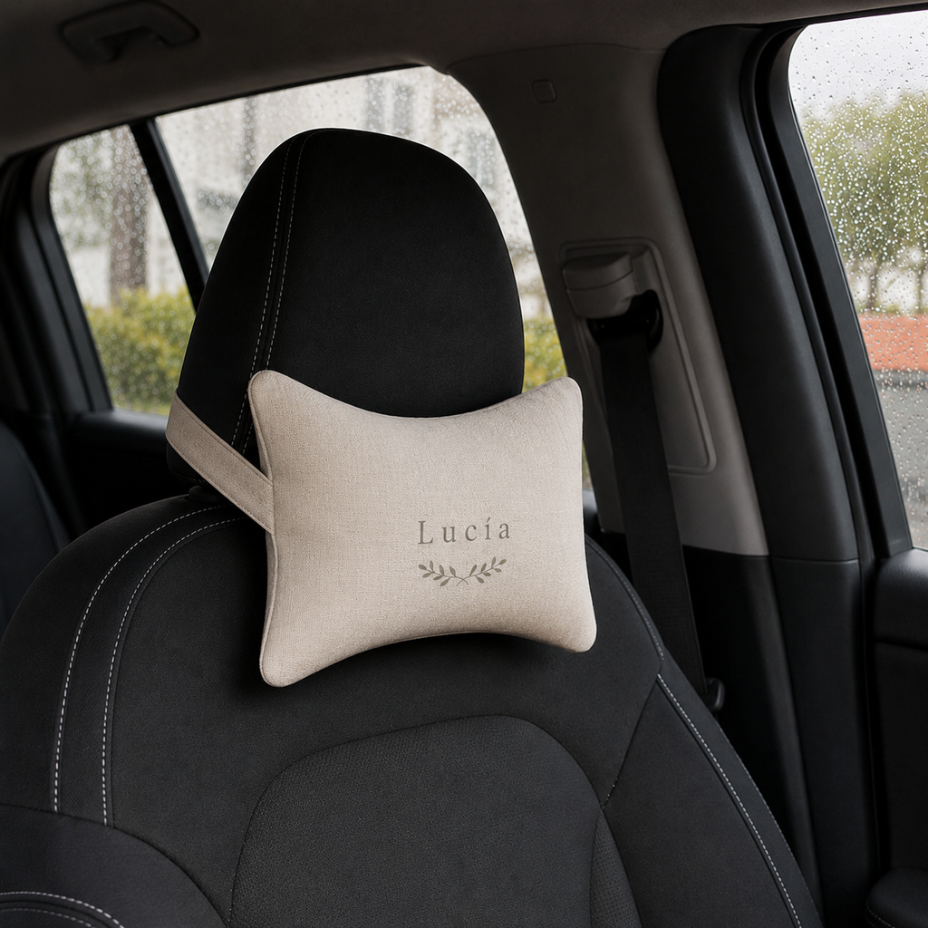 Funda de Cojín de Lino para Coche