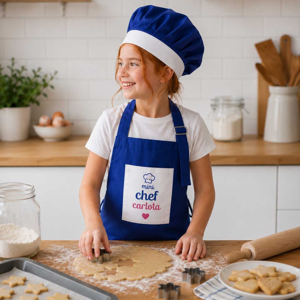 Set Delantal y Gorro Infantil | 50 x 37 cm