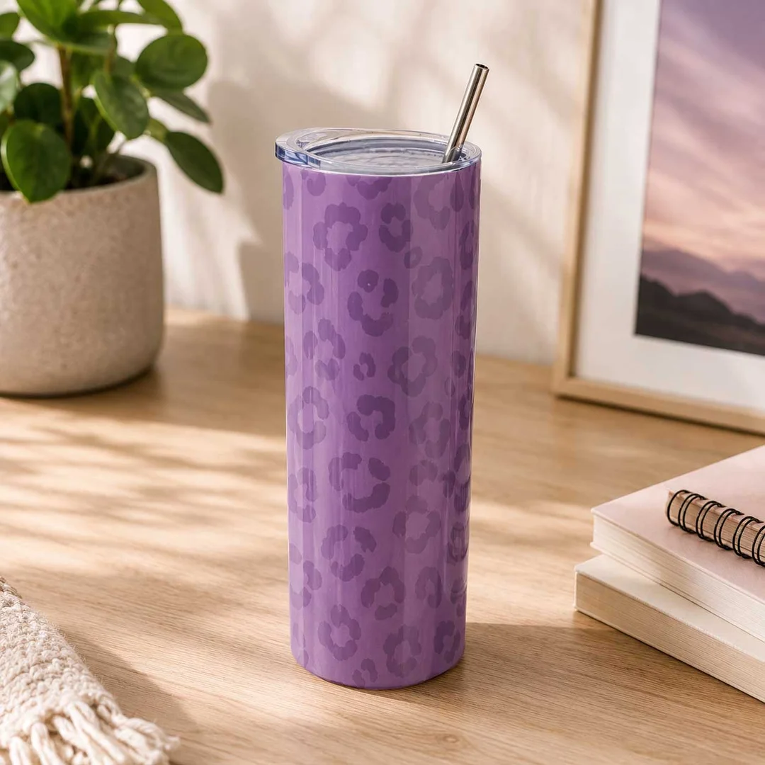 Vaso Térmico Alargado con Pajita | 590 ml