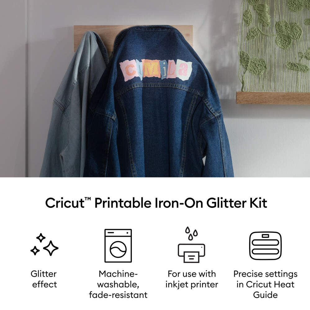 Cricut Iron-On Imprimible Glitter | 4 hojas