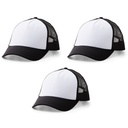 Gorra de Malla Negra pack 3 uds.