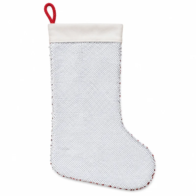 Saco Bota de Navidad de Lentejuelas Rojo