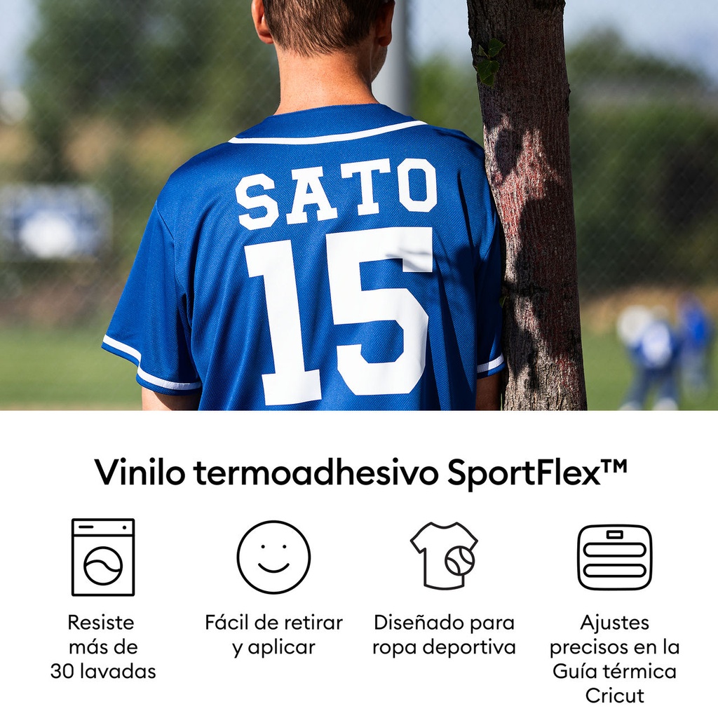 Cricut Vinilo Textil Sportflex Iron-On Blanco | 30 x 60 cm