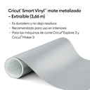 Cricut Smart Vinilo Adhesivo Removible Metalizado Plata