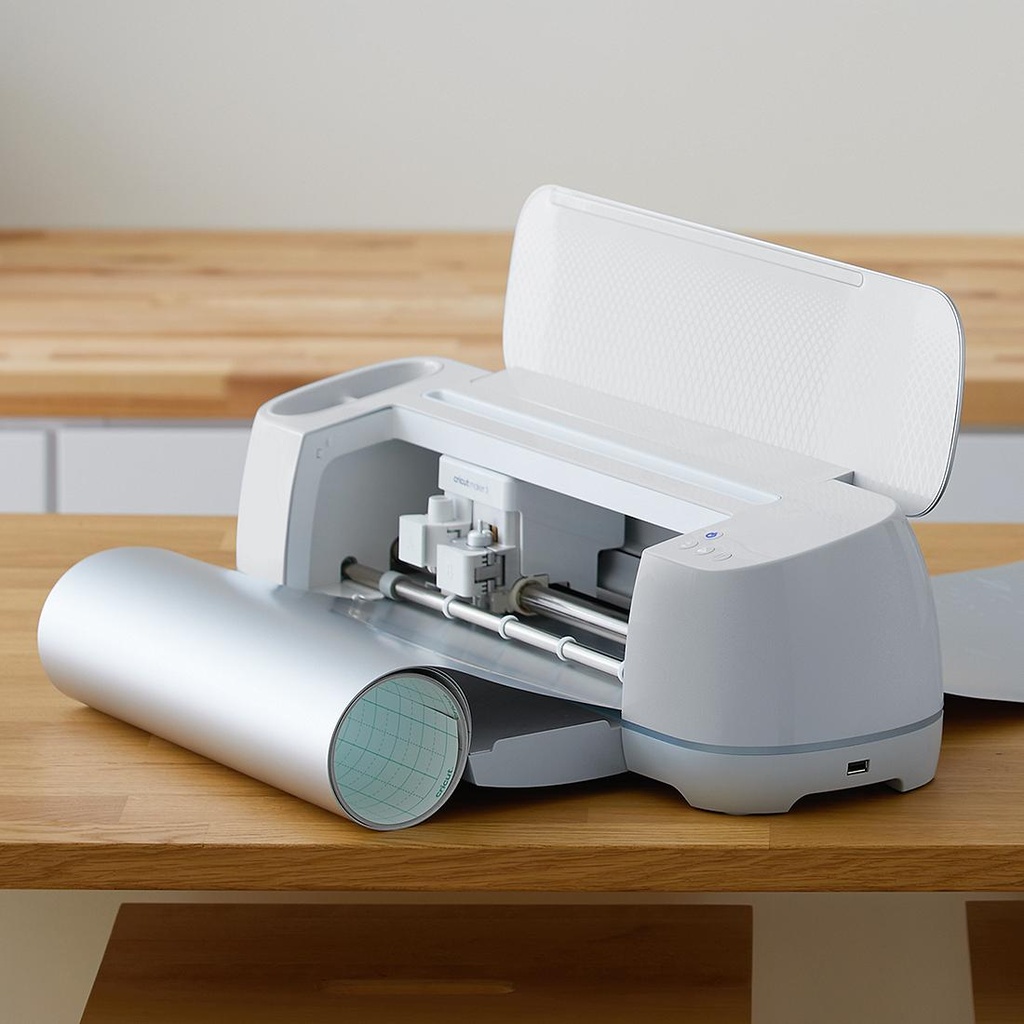 Cricut Smart Vinilo Adhesivo Removible Metalizado Plata | 33 x 90 cm