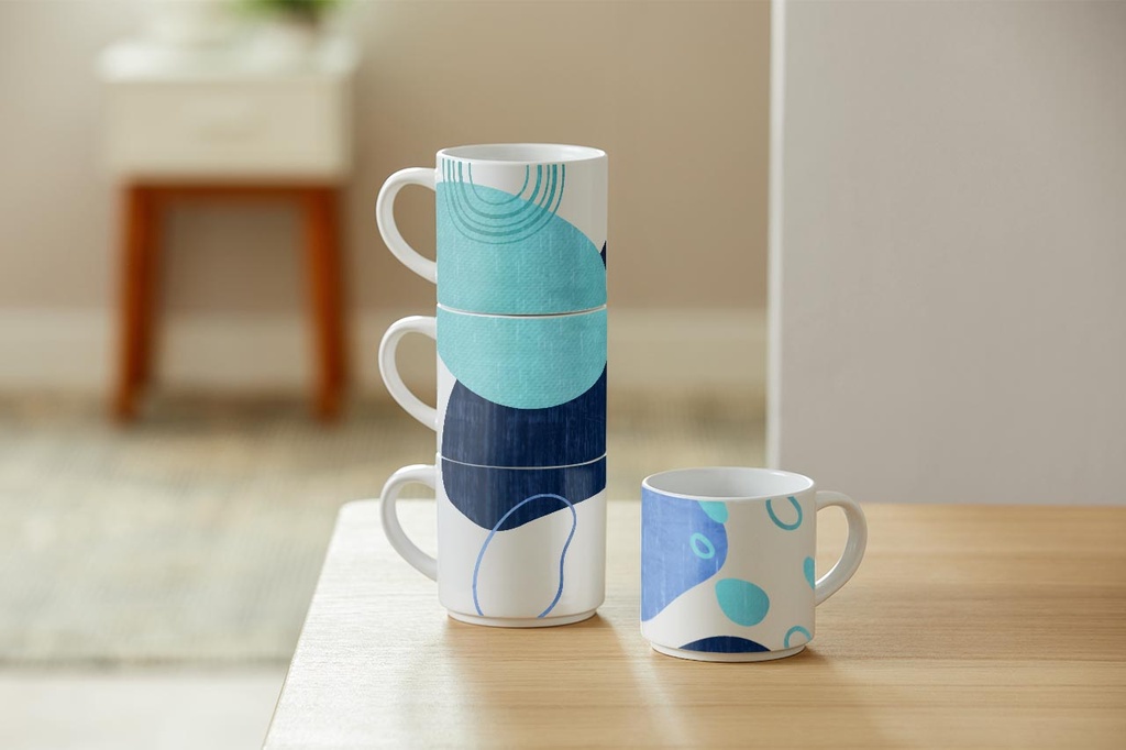 Tazas Apilables Cricut Blancas 10 Oz | 4 uds.