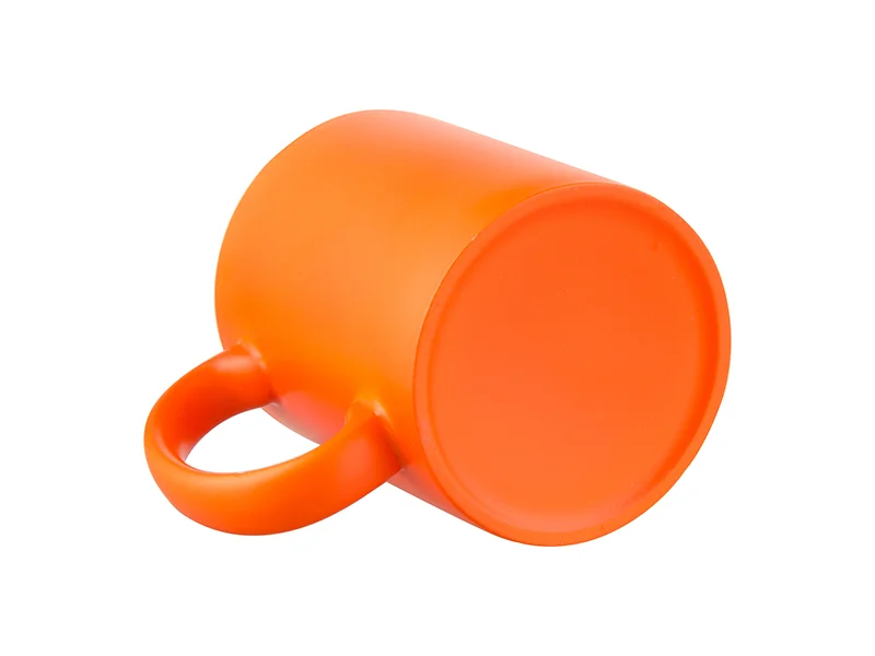 Taza de Cerámica Naranja Flúor Mate | 11 Oz