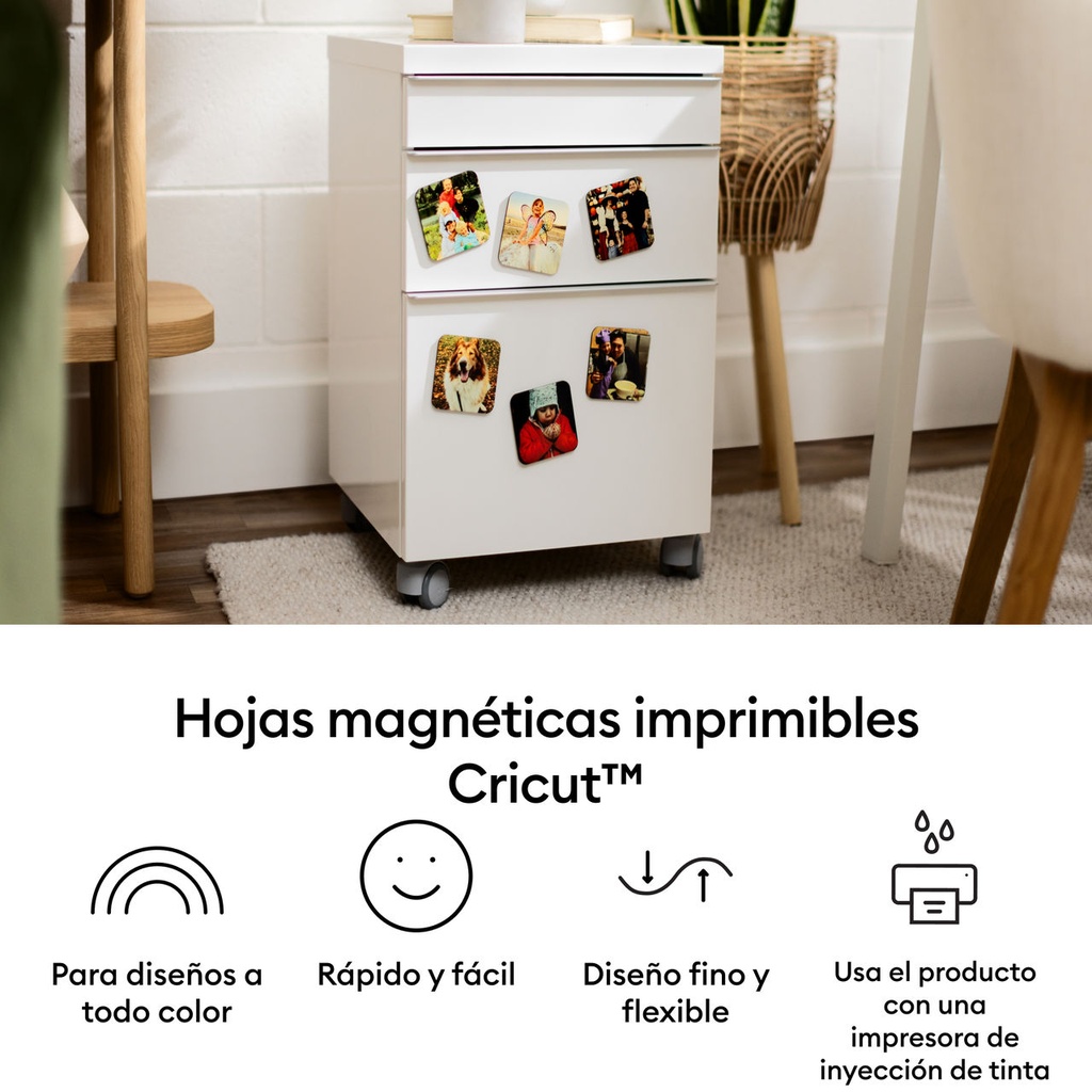 Cricut Hojas de Imán Imprimibles Blancas | 21,59 × 27,94 cm (3 piezas)
