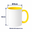 Taza de Cerámica con Interior y Asa de Color | 12 Oz