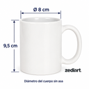 Taza Sublimación Blanca AAA Zediart | 12 Oz