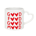 Taza de Cerámica con Asa de Corazón | 11 Oz